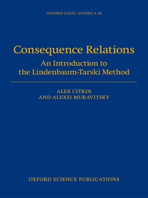 cover image of Consequence Relations